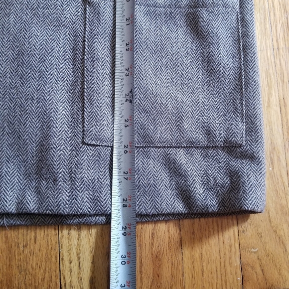 Norton & Co. Womens Open Front Med Herringbone Blazer Brown w/pockets USA Wool - Picture 10 of 11